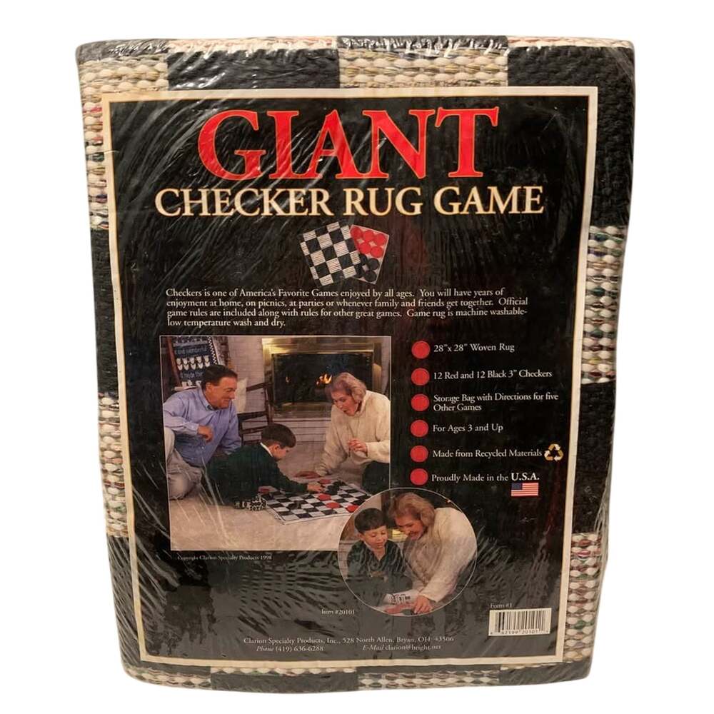 GIANT CHECKER RUG GAME - Picture 1 of 2